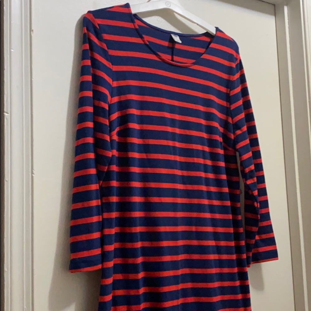 Old Navy Blue Red Striped Dress